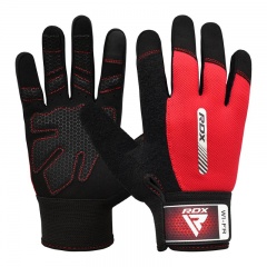 RDX Sports W1 Full-Finger Weight Lifting Gym Gloves (Red)
